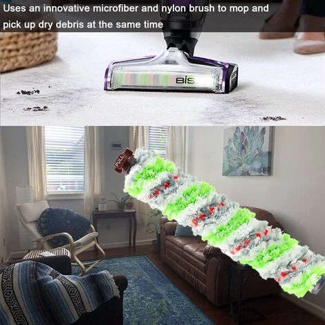 EINEMGELD 2306 Rouleau De Brosse Pour Animaux De Compagnie 1868 Rouleau De Brosse Multi-Surface 1866 Filtre Sous Vide Pour Remplacement Bissell Crosswave, Avec 1 Brosse De Nettoyage – Image 2