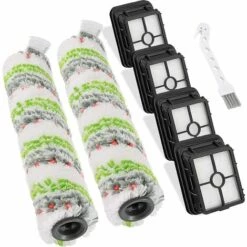 EINEMGELD 2788 Rouleau De Brosse Pour Animaux De Compagnie Multi-Surfaces + 1866 Filtres HEPA, Pour Bissell CrossWave Max 2554A 2590 2593 Et 2596 Aspirateurs Secs/humides, Paquet De 7