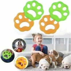 EINEMGELD 4PCS Boule Anti Poil,Poils Animaux Nettoyage Outil,Poil Machine à Laver Poussière Et Les Débris De Attrape Poils Animaux Qui Collent à Vos Vêtements