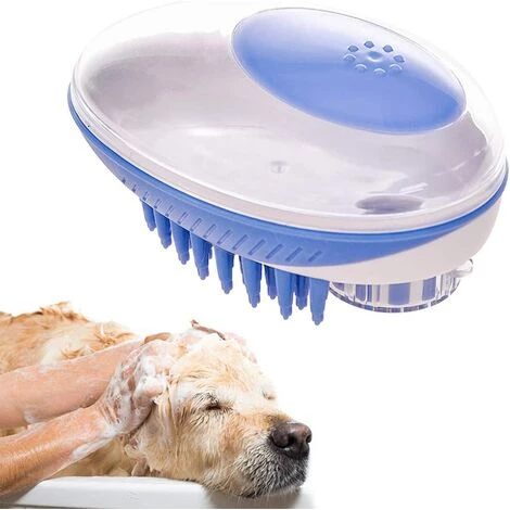 EINEMGELD Brosse De Bain Pour Chien,Animaux De Compagnie Brosse De Massage Pour Le Bain, Pour Le Shampooing Et Le Massage Des Chats Et Des Chiens à Poils Courts Longs