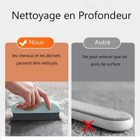 CATHERINE Anti-Poils Brosse,Peigne Pour Animaux De Compagnie 2 In 1 - Brosse De Nettoyage Réutilisable Pour Chien, Chat, Vêtements, Coussin, Canapé, Voiture, Lit(Bleu) – Image 4