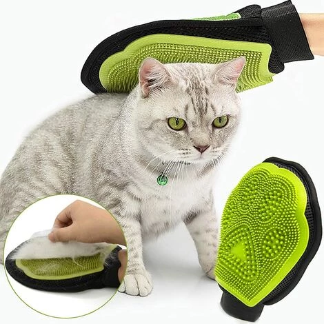 CATHERINE Gant De Toilettage Pour Animaux De Compagnie,Gant Poil Chien Chat,Brosse à Chien,Chien De Brosse Lisse,Chats Avec Fourrure Longue / Courte / Bouclée (3 Pièces) â Image 2