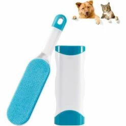 DENUOTOP Brosses Pour Poils Morts Brosse Anti Poils Animaux Chat & Chien - Brosse De Nettoyage Magique Réutilisable Enlève Poils - Brosse Poil Animaux Magique Chien & Chat De Nettoyage(vêtements/canapé/Voiture/lit), Bleu