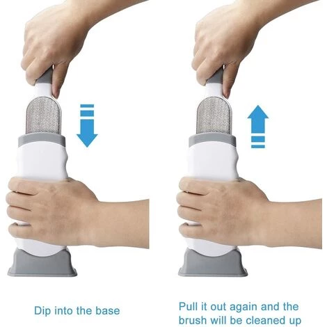 DENUOTOP Brosse Anti Poils Animaux Chien & Chat - Brosse De Nettoyage Magique Réutilisable Enlève Poils - Brosse Poil Animaux Magique Chien & Chat De Nettoyage(Canapé, Vêtements, Voiture, Lit)Rouge – Image 3