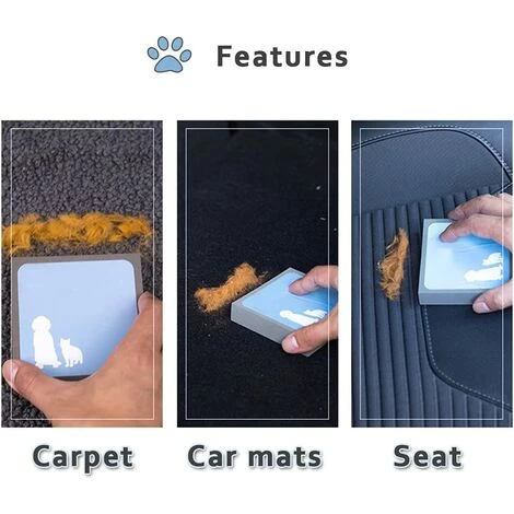 AIDUCHO Épilateur Pour Animaux De Compagnie,Mini Brosse Anti Poils Animaux Chat Chien Brosse Ramasse Enlève Poils,pour Enlever Les Poils D'animaux Du Canapé,du Lit Et Des Tapis â Image 4