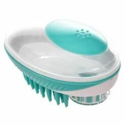 Peigne - Brosse De Bain Pour Chien,Peigne En Silicone,Spa,Shampoing,Massage,Douche,Peigne Pour - Green -11.5X6X7.5Cm FUIENKO
