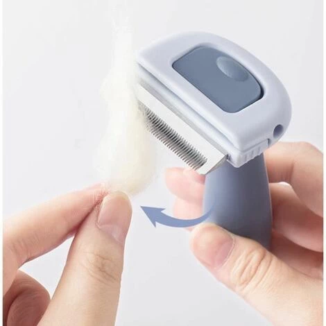 Peigne D'Épilation Pour Animaux De Compagnie- Bleu FUIENKO – Image 4