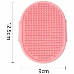 Peigne - Déméloir,Brosse De Bain Pour Chien,Peigne De Nettoyage,Boucle Réglable,Outils De Douche Pour Chien,Gants En - Pink FUIENKO