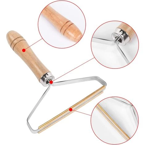 DENUOTOP Rasoir Anti-peluches, Peigne à Laine En Bois, Portable Pour Enlever D'autres Tissus, Vêtements, Matelas Et Poils D'animaux – Image 2