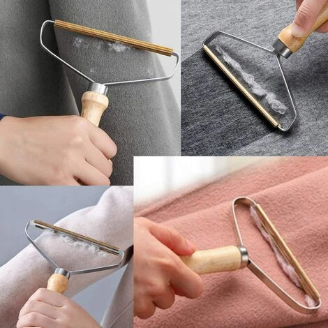 DENUOTOP Rasoir Anti-peluches, Peigne à Laine En Bois, Portable Pour Enlever D'autres Tissus, Vêtements, Matelas Et Poils D'animaux – Image 3