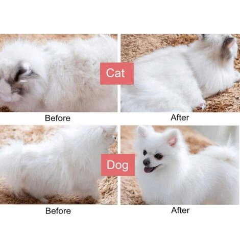 GUAZHUNIFR Brosse Pour Chiens Et Chats, Autonettoyante Pour Poils Pour Chiens De Petite, Conception Ergonomique Ne Grattera Pas La Peau-Rose,GU.B/bon – Image 4