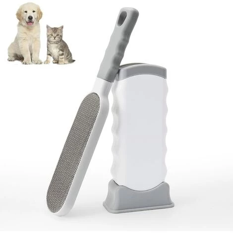 AOUGO Brosse Anti Poils Animaux Chien & Chat - Brosse De Nettoyage Magique Réutilisable Enlève Poils - Brosse Poil Animaux Magique Chien & Chat De Nettoyage(Canapé, Vêtements, Voiture, Lit)