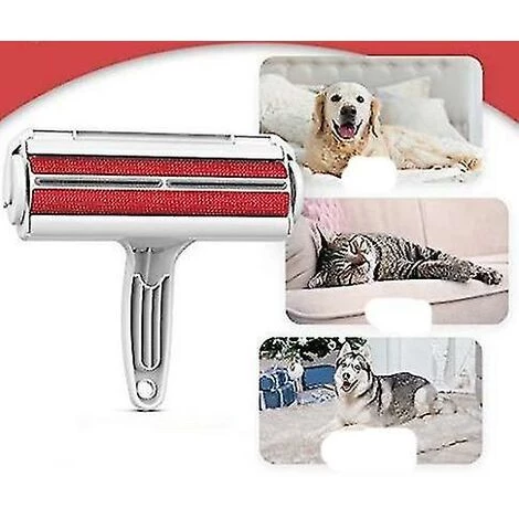 LTS FAFA Rouleau D'épilation Pour Animaux De Compagnie - Épilateur De Poils Avec Base Autonettoyante (rouge)yt â Image 2