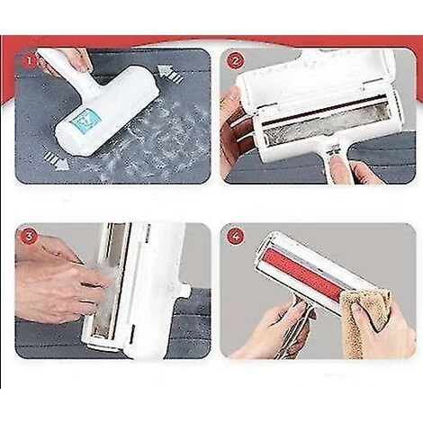 LTS FAFA Rouleau D'épilation Pour Animaux De Compagnie - Épilateur De Poils Avec Base Autonettoyante (rouge)yt â Image 3