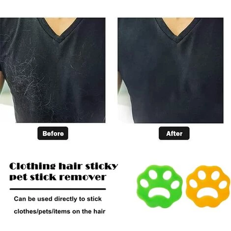 SLBRILLèRE Anti Poil Machine à Laver E Ramasse Poils Animaux 6 PièCes éPilateur Pour Animaux,RéUtilisables éPilateurs à Poils D'animaux – Image 2