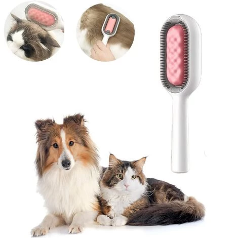 HEGUYEY Dissolvant Universel De Nœuds Pour Animaux De Compagnie,Brosse Silicone Sous Poil Chat Chien, Brosse Anti Poils Toilettage Animaux De Compagnie RéUtilisable Pour Nettoyage Massage Cheveu
