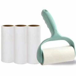 JUNJUN-Rouleau Anti-peluches Collant, Rouleau Pour Poils D'animaux, Kit D'épilation Pour Chiens Et Chats, Brosse Anti-peluches Pour Vêtements, Tapis, Sièges De Voiture, Poussière, Chiens, Poignée Durable, Poignée Verte