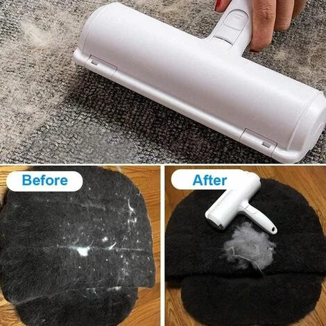 Animalerie Brosse Ramasse Enlève Poils, 2 Pcs Brosse Anti Poils Animaux Chat Chien, Rouleau à Poils D'animaux, Brosse De Nettoyage Magique Réutilisable Pour Coussin, Canapé, Voiture, Lit LangRay – Image 5