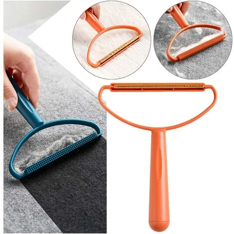 BF Épilateur Portable Pull Outil De Nettoyage Rapide Poils D'animaux Épilateur Rasoir Pour Vêtements En Peluche Tapis Poils D'animaux (Orange) – Image 2
