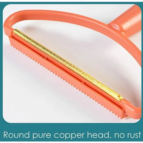 BF Épilateur Portable Pull Outil De Nettoyage Rapide Poils D'animaux Épilateur Rasoir Pour Vêtements En Peluche Tapis Poils D'animaux (Orange) – Image 4