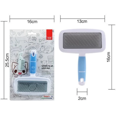 RHAFAYRE Brosse Chien Brosse Chat, Peigne Déméloir Chien Professionnel Et Brosse Chien Poil Long, Râteau De Toilettage Pour Chien Et Chat Réduit Efficacement La Perte De Cheveux Jusqu'à 95%