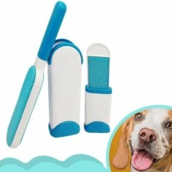 LTS FAFA Brosse à épiler Pour Animaux De Compagnie, épilateur Pour Poils De Chat, Brosse à Poils Et Peluches Avec Base Autonettoyante, épilation Double Face Réutilisable Pour Nettoyer Les Meubles, Clothi