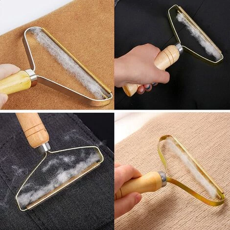 LITZEE 2 Pcs Brosse Anti Poil Manuel, Rasoir Anti Bouloche, Lint Remover Clothes Fuzz Shaver, Pour Les,Manteaux, Couvertures, Pour Enlever Les Poils Des Animaux Domestiques – Image 5