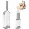 2 Brosses à Peluches - Épilateur électrostatique Multifonction - Brosse à Peluches Pour Enlever Les Poils D'animaux - Brosse Autonettoyante Avec Base De Nettoyage Automatique (modèle Gris Classique) 56Vingt