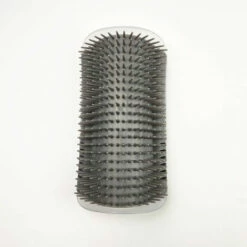 MERéTéET Brosse Chat, Brosse De Toilettage Chat Peigne De Massage D'angle Mural Avec Herbe à Chat Catnip Pour Auto-épilation De Chat Pour Chiens De Chats à Fourrure Long Et Court 15.4*8.5cm (Grey) 2 Pcs，KoleZy