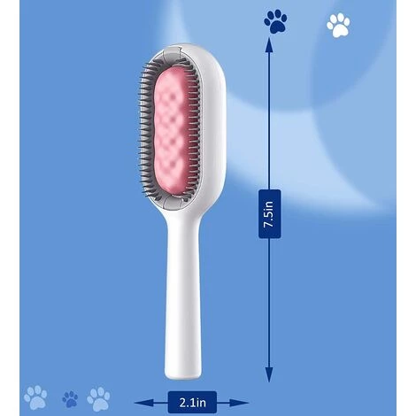 EAUDACè Peigne D'épilation Pour Animaux Domestiques, épilateur à Poils D'animaux, Brosse Pour Chat Et Chien, Brosse Pour Toilettage, Brosse à Poils Courts, Brosse Sous-poil Pour Chats – Image 2
