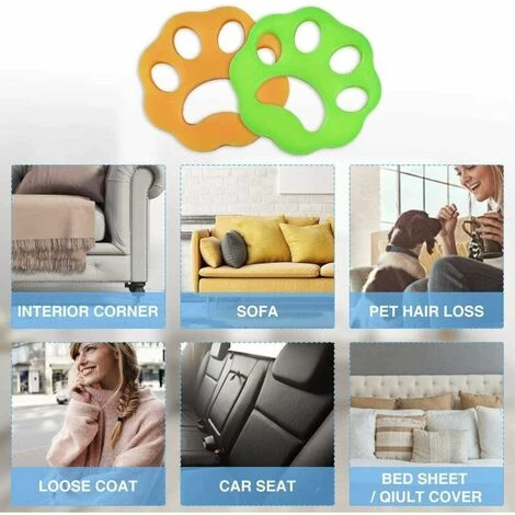 L'FLANEUR 4PCS Boule Anti Poil,Poils Animaux Nettoyage Outil,Poil Machine à Laver Poussière Et Les Débris De Attrape Poils Animaux Qui Collent à Vos Vêtements ANEUR – Image 3