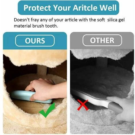 L'FLANEUR Brosse Pour épiler Les Poils Pour Animaux Domestiques ; épilateur De Poils De Chat ; épilateur Professionnel Pour Canapé, Meubles, Moquette, Vêtements, Couvertures, Voiture, Lit (Bleu Cycle) ANEUR – Image 4