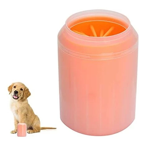 BDD Chien Chat Chiot Pet Paw Cleaner Portable Détachable Silicone Paw Cleaner Pet Brosse De Nettoyage Orange M Taille