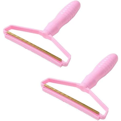 LTS FAFA 2 Pièces Rasoirs Anti-Bouloches, Lint Remover, Brosse Manuel Anti Poil Fuzz Rasoir De Rasoir De Vêtements Avec Reusable, Pour Tapis, Vêtements Et Autres Tissus(Couleur Aléatoire)