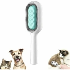 DONTODENT Brosse Chien,Brosse Chat,Universel Brosse Anti Poils Animaux,Brosse Pour Animaux De Compagnie Lavable En Silicone Ultra Doux,Brosse Magic Clean Réutilisable,Vert,Cheveux Longs, Bleu