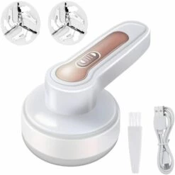 GRID COOL Rasoir Anti Bouloche, Enleve Peluche, Lint Remover Vetements, Portatif Et Elimination Peluche Electrique, USB Rechargeable Rasoir Avec Lame Rechange & Brosse Nettoyage Pour Vêtements, Meubles