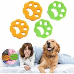 DENUOTOP 4 PièCes Vêtements Épilateur Pour Machine à Laver, Réutilisables Pour Enlever Les Poils, Anti Poil Machine à Laver Nettoyage Outil Pour Chien Chats Poils D'animaux Vêtements Literie