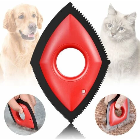 YIENJAOY Brosse Anti-poils Et Carde Pour Chien , AGILITY Brosse Anti Poil Pour Animaux De Compagnie – Peigne Attrape Poils Pour Chiens Et Chats – Enlève & Ramasse Les Poils Facilement – Vêtements, Tapis, Canapé, Voiture, Tissus – Nettoyage Rapide (Rouge ) â Image 5