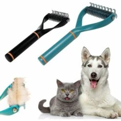 MèREÉTERNEL Un Paquet De 2 Brosse Chien Brosse Chat, Brosse à Poils De Chien Long, Brosse Poils Animaux, Toilettage Du Chien Brosse Élimine Les Nœuds, Les Tapis Et Les Cheveux Emmêlé, Sous-Poil Ternel