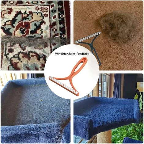 HEGUYEY Éliminateur De Peluches Manuel Double Face – Lot De 2 Extracteur De Peluches Portable Avec Brosse En Silicone, épilateur Pour Chats Et Chiens, Rasoir Pour Tapis, Vêtements, Poils D'animaux (plastique) â Image 5