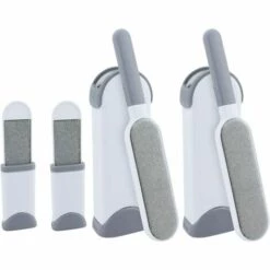 YIENJAOY AGILITY Brosse à Poils D'animaux De Compagnie, Brosse Anti-peluches Pour Chien Et Chat Avec Base Autonettoyante, Enlève La Poussière, Pour Vêtements, Canapé, Tapis, Siège De Voiture (2 Pièces)
