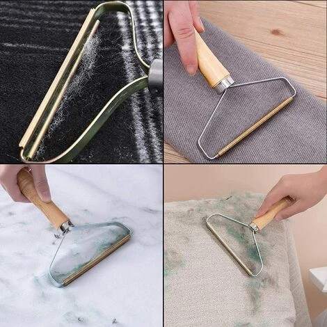 YIENJAOY AGILITY 2 Pièces Rasoir Anti Bouloche, Brosse Manuel Anti Poil Portable, Rasoir Fuzz Pour Vêtements Et Autres Tissus (Jaune) â Image 3