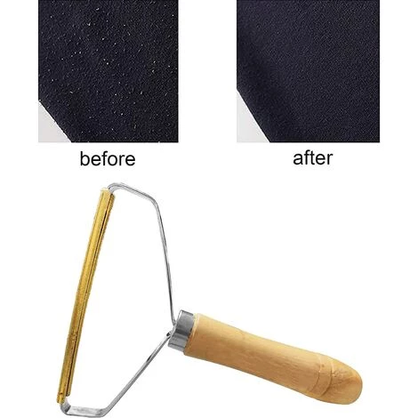 YIENJAOY AGILITY 2 Pièces Rasoir Anti Bouloche, Brosse Manuel Anti Poil Portable, Rasoir Fuzz Pour Vêtements Et Autres Tissus (Jaune) â Image 4