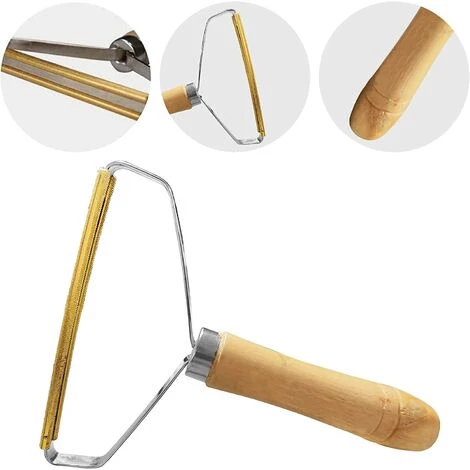 YIENJAOY AGILITY 2 Pièces Rasoir Anti Bouloche, Brosse Manuel Anti Poil Portable, Rasoir Fuzz Pour Vêtements Et Autres Tissus (Jaune) â Image 5