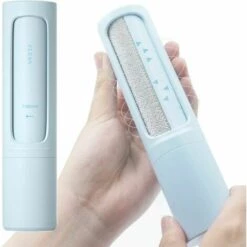 Animalerie Rouleau Anti Peluche Portable, Brosse Anti Poils Animaux Chien Chat Reutilisable Brosse Anti Poils Animaux Rouleau à Poils D'animaux Pour Chien, Chat, Vêtements, Coussin, Canapé, Voiture, Lit (Bleu) LangRay