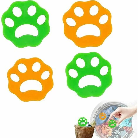 GRID COOL Vêtements Épilateur Pour Machine à Laver,4 Pet Fourrure Catcher Réutilisables épilateurs à Poils D'animaux Les Débris De Attrape Poils Pour Nettoyer Poils D'animaux,