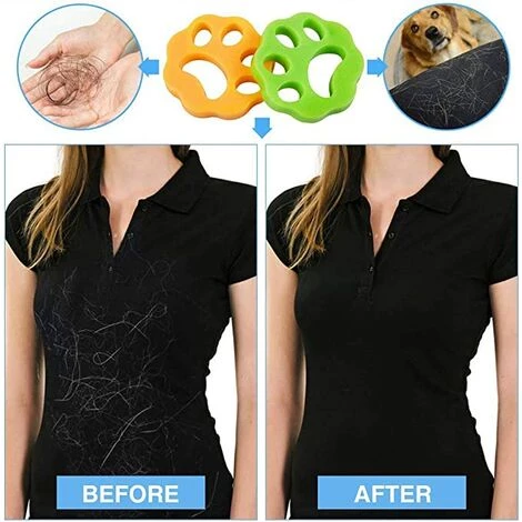 ALMI 4PCS Boule Anti Poil,Poils Animaux Nettoyage Outil,Poil Machine à Laver Poussière Et Les Débris De Attrape Poils Animaux Qui Collent à Vos Vêtements – Image 5