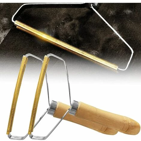 YOOUYIDA 2 Pièces Rasoir Anti Bouloche, Brosse Manuel Anti Poil Portable, Rasoir Fuzz Pour Vêtements Et Autres Tissus (Jaune)